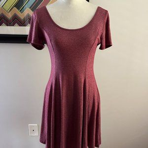 Acemi Heathered Red Fit and Flare Dress M